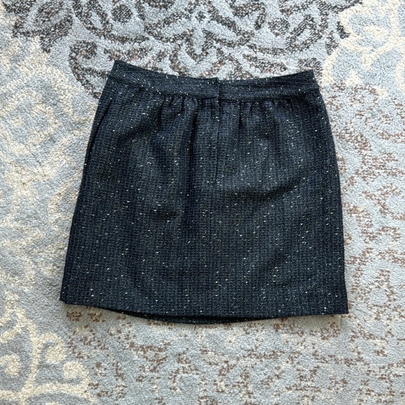 Ann Taylor Loft Petites Tweed Wool Shimmer Skirt Black 2P - Picture 5 of 8